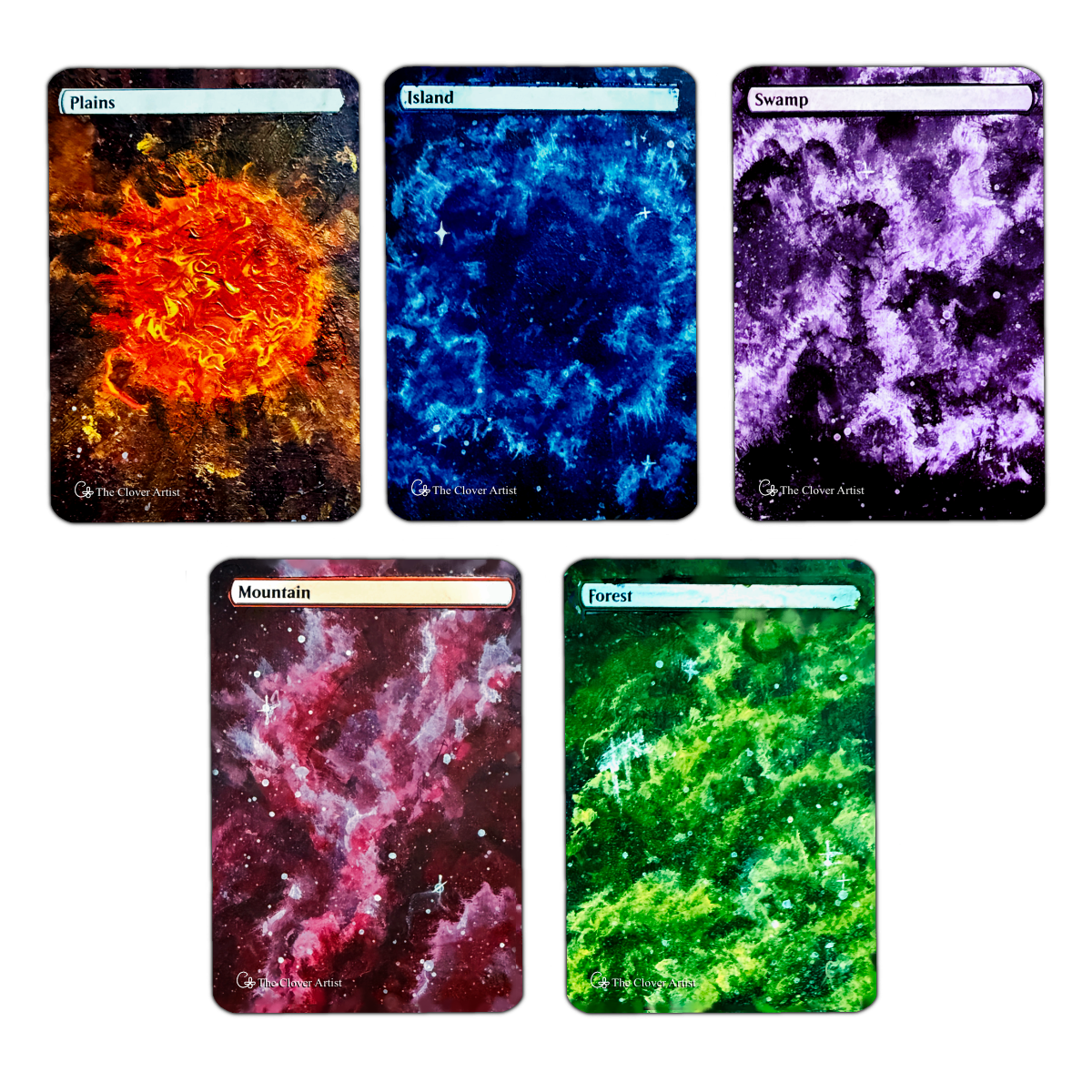 Galaxy Alter Basic Land Proxy Set| Full Art MTG Land Card Set