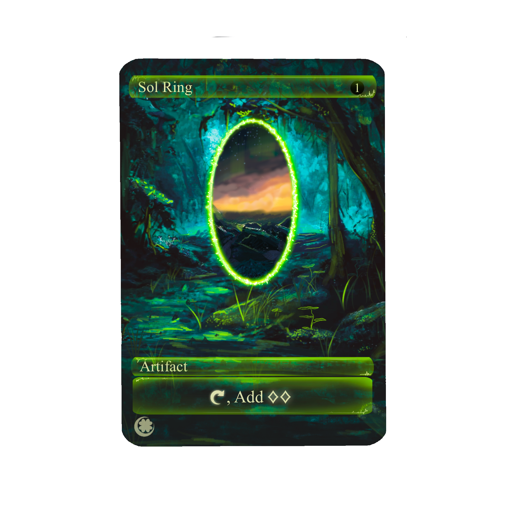 Fae Portal Sol Ring Proxy | Custom Fantasy MTG Artifact Proxy