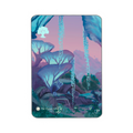 a green and blue glowing mushroom forest 