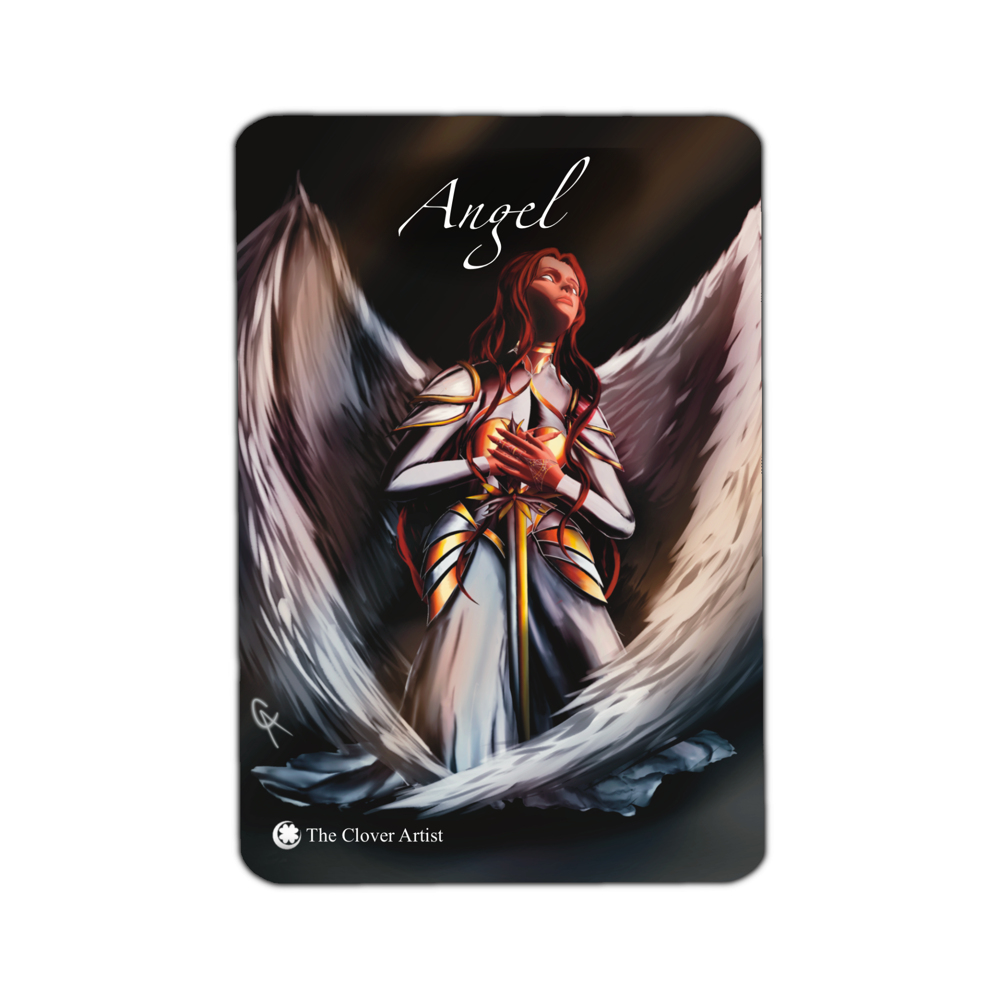 Praying Angel Token | Custom MTG Angel Creature Token