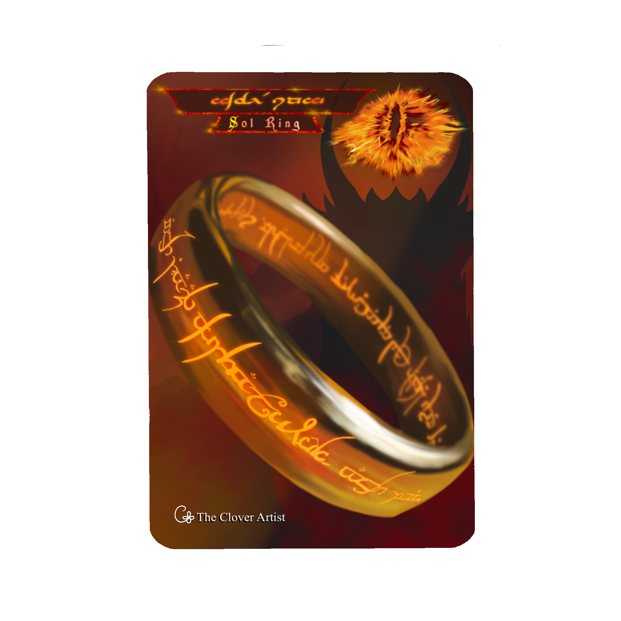 One Ring Sol Ring Proxy | Fantasy Artifact Proxy Card for Commander