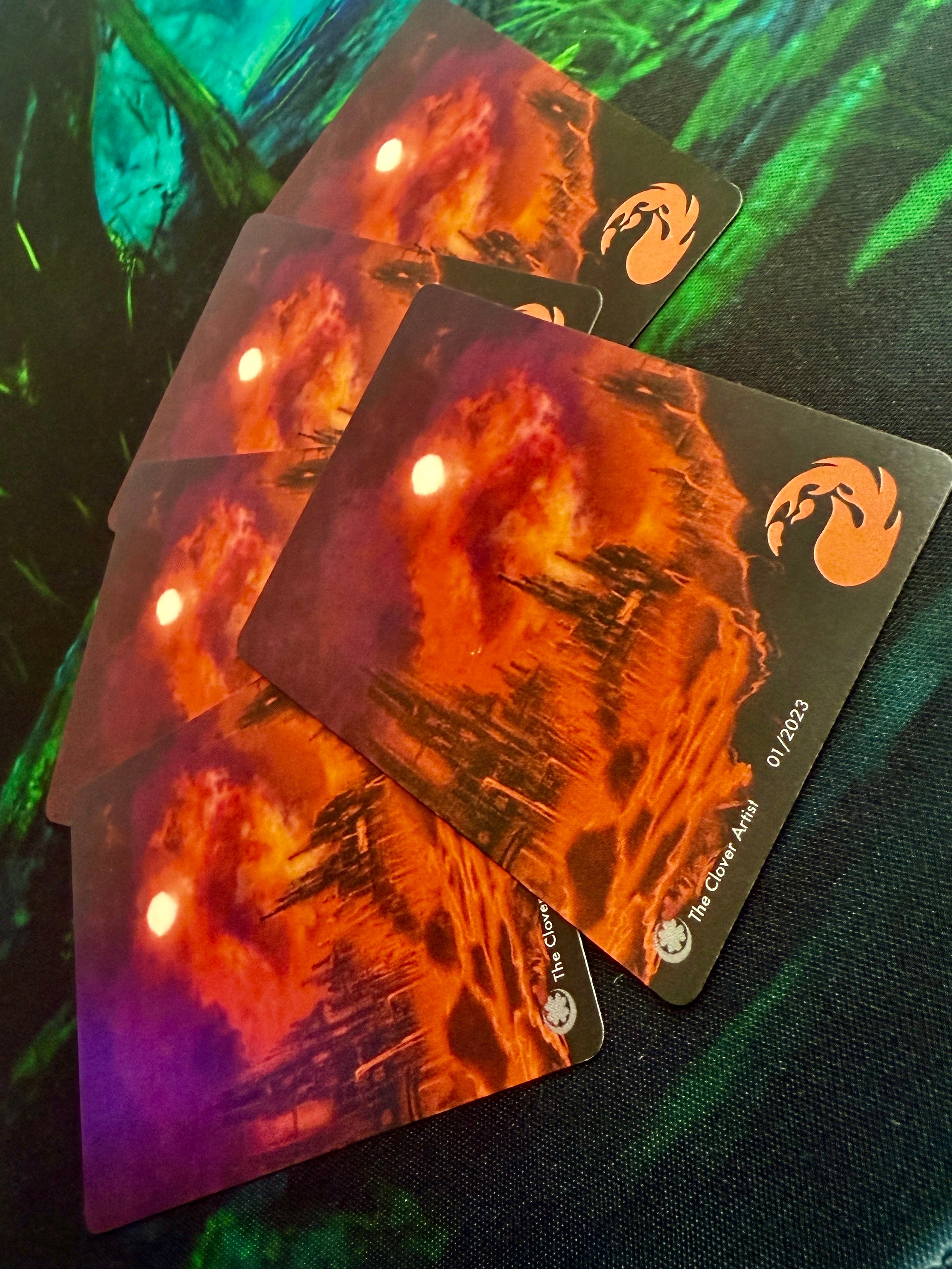 Basic Land Mountain Lava – The Clover Artist