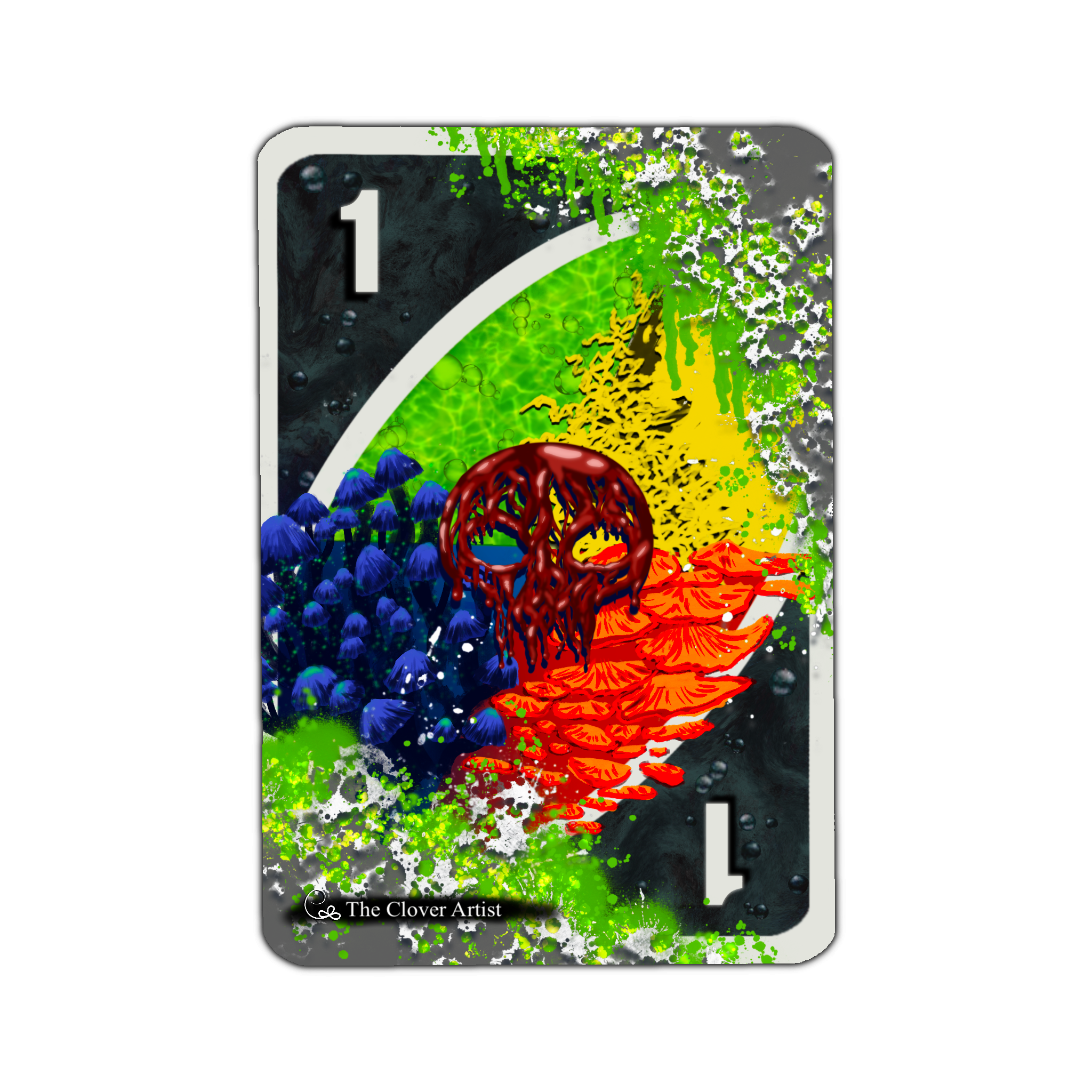 a basic swamp that looks like a card from another popular card game