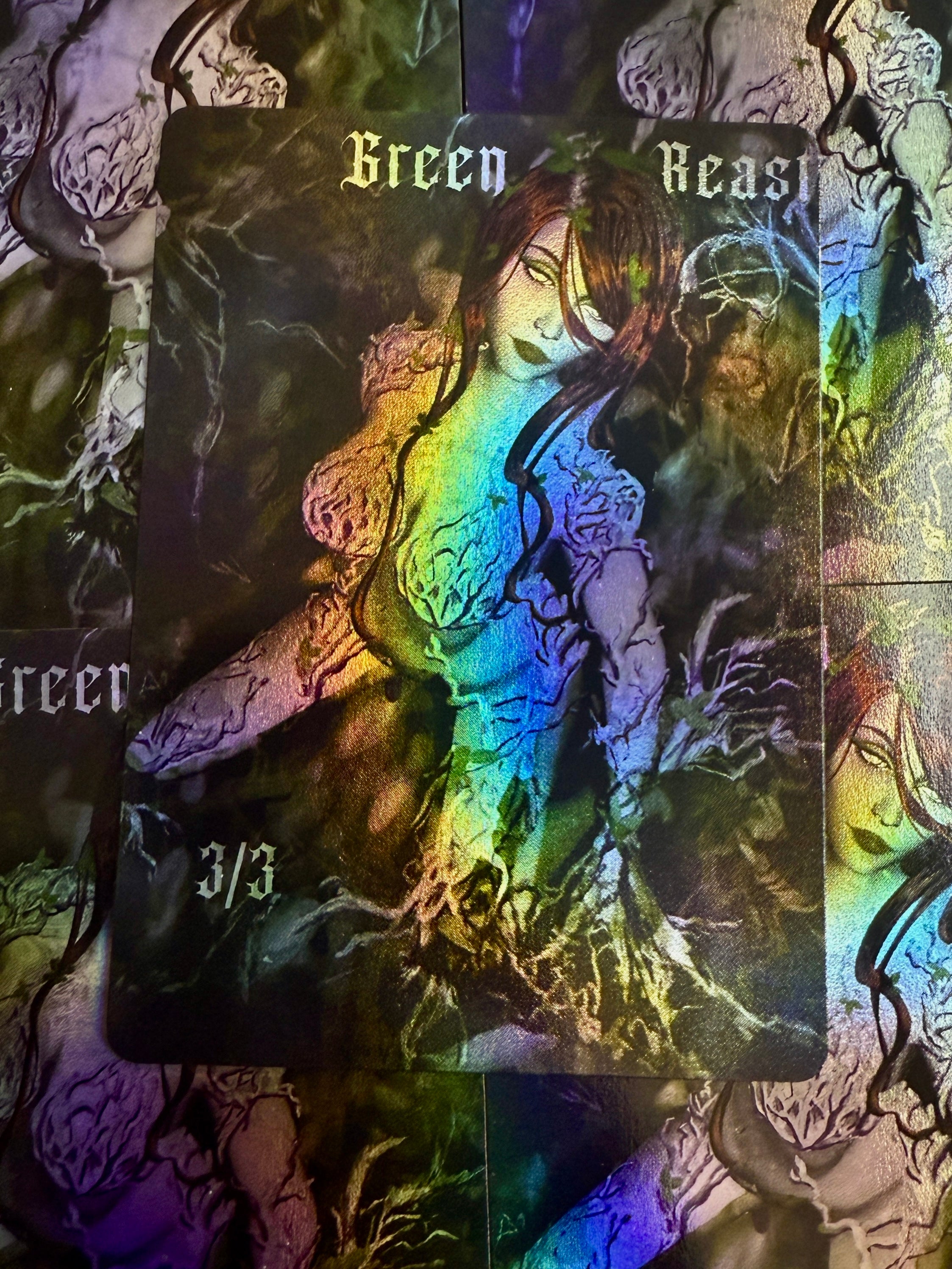 Swamp Dryad 3/3 Green Beast Token | Custom MTG Creature Token